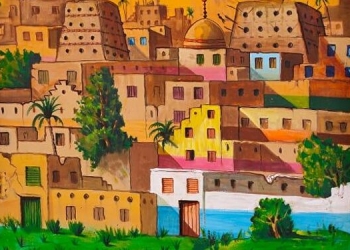 فنان يعيد الحياة لمنازل مهجورة بصعيد مصر ويحولها إلى لوحات الفنية