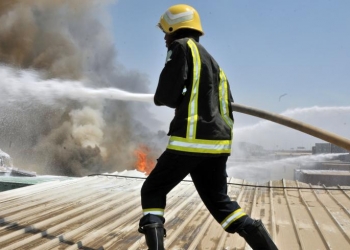 للمرة الثانية.. حريق بمحطة قطار الحرمين في حي السليمانية