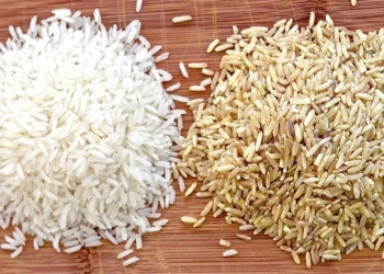 الأرز الأبيض والأرز البني
