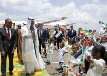 زيارة محمد بن زايد تتصدر الإعلام الإثيوبي