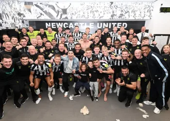 NEWCASTLE UPON TYNE, ENGLAND - APRIL 13:The Premier League match between Newcastle United and Tottenham Hotspur at St. James Park on April 13, 2024 in Newcastle upon Tyne, England. (Photo by Serena Taylor/Newcastle United via Getty Images)